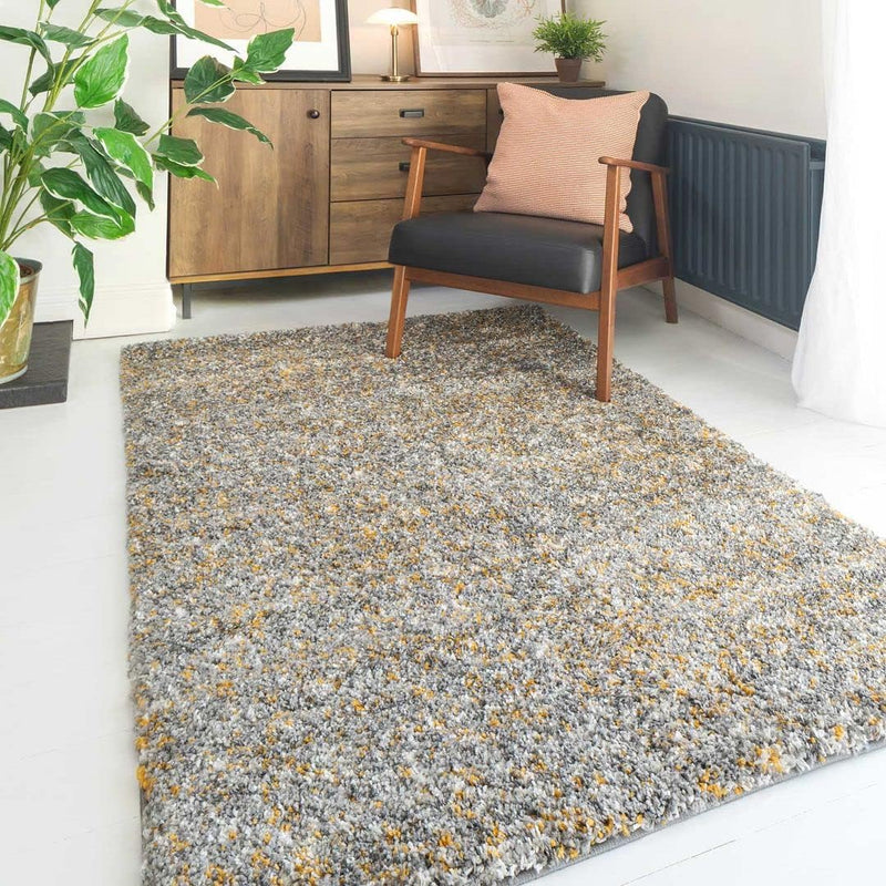 Shaggy Plain Blush Rug Fluffy Lounge Living Room