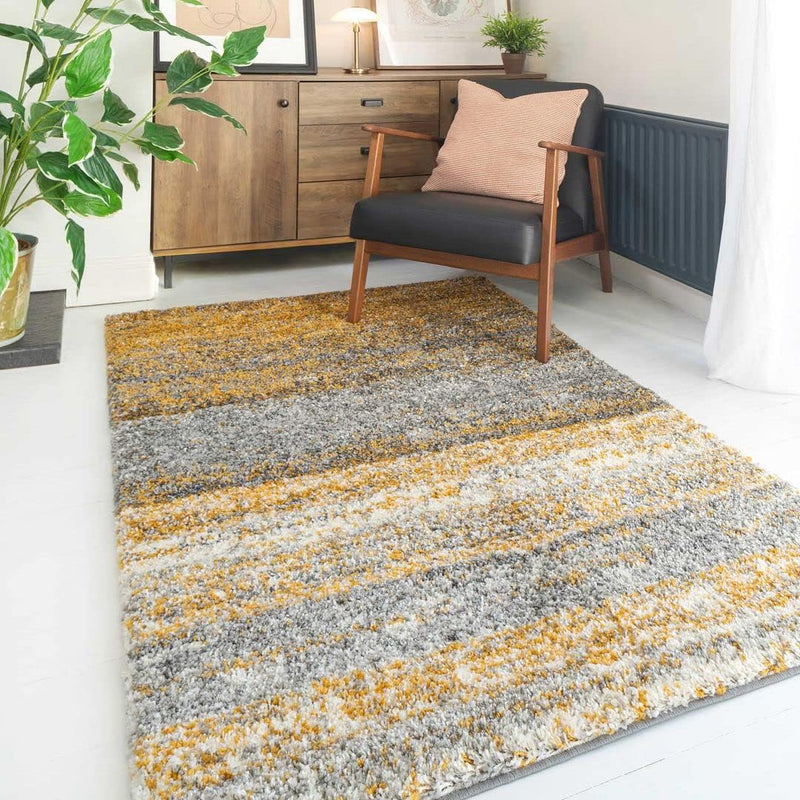 Shaggy Plain Blush Rug Fluffy Lounge Living Room