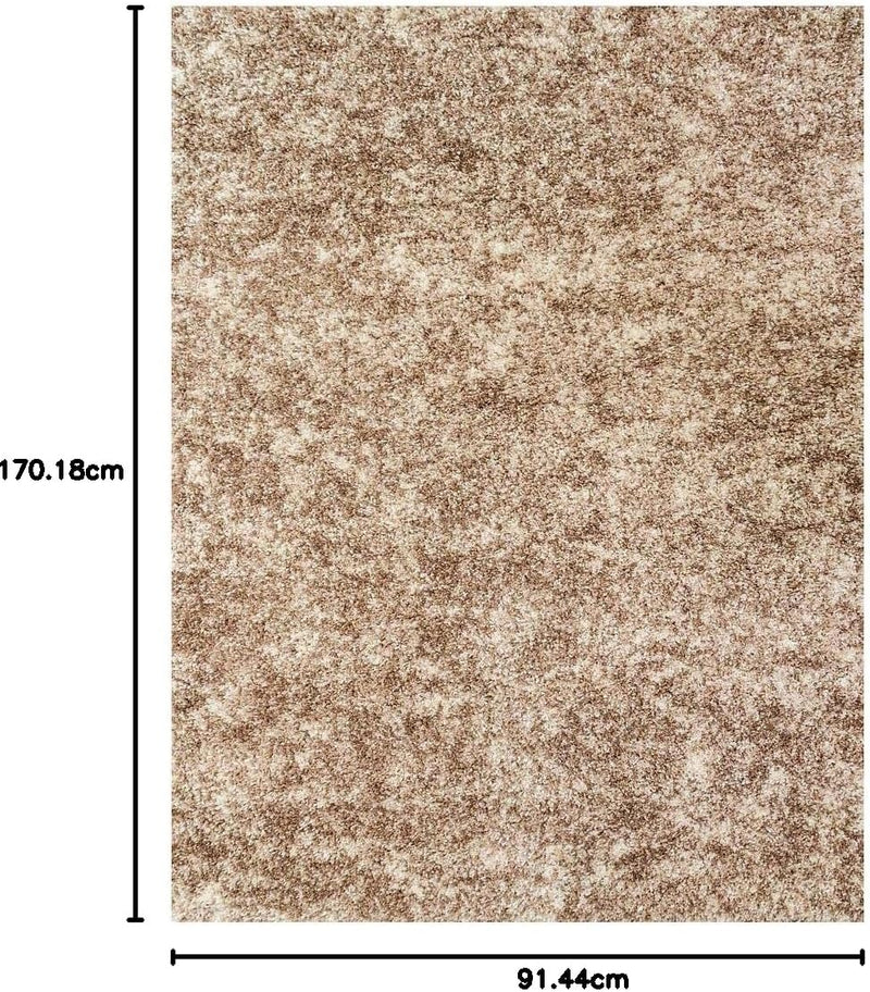 Shaggy Plain Blush Rug Fluffy Lounge Living Room