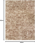 Shaggy Plain Blush Rug Fluffy Lounge Living Room