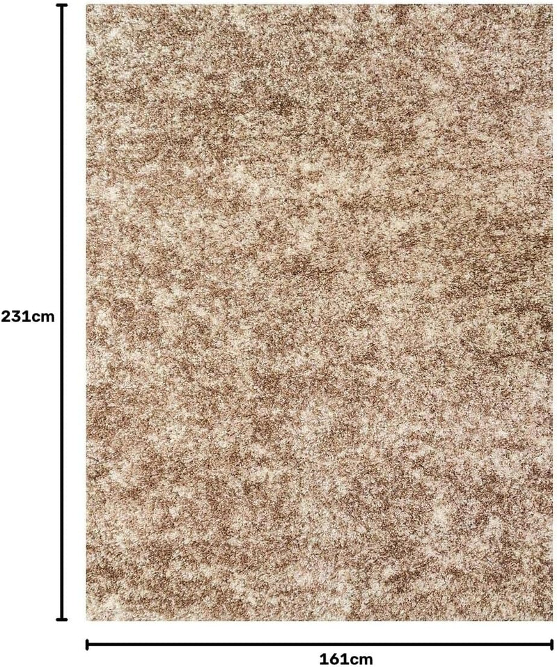 Shaggy Plain Blush Rug Fluffy Lounge Living Room