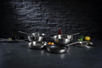 Shallow Casserole Pot 4.5L 5-Ply Stainless Steel