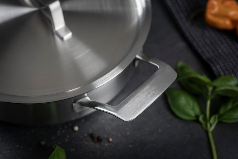 Shallow Casserole Pot 4.5L 5-Ply Stainless Steel