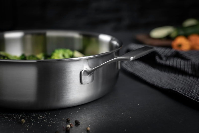 Shallow Casserole Pot 4.5L 5-Ply Stainless Steel