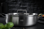 Shallow Casserole Pot 4.5L 5-Ply Stainless Steel