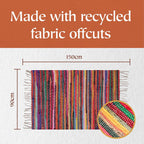 Shanti Coloured Rug Hand Woven Eco-Friendly: 100% Recycled