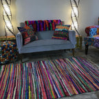 Shanti Coloured Rug Hand Woven Eco-Friendly: 100% Recycled
