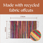 Shanti Coloured Rug Hand Woven Eco-Friendly: 100% Recycled