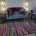 Shanti Coloured Rug Hand Woven Eco-Friendly: 100% Recycled