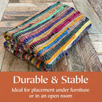Shanti Coloured Rug Hand Woven Eco-Friendly: 100% Recycled