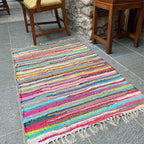 Shanti Coloured Rug Hand Woven Eco-Friendly: 100% Recycled