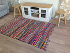 Shanti Coloured Rug Hand Woven Eco-Friendly: 100% Recycled