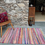Shanti Coloured Rug Hand Woven Eco-Friendly: 100% Recycled