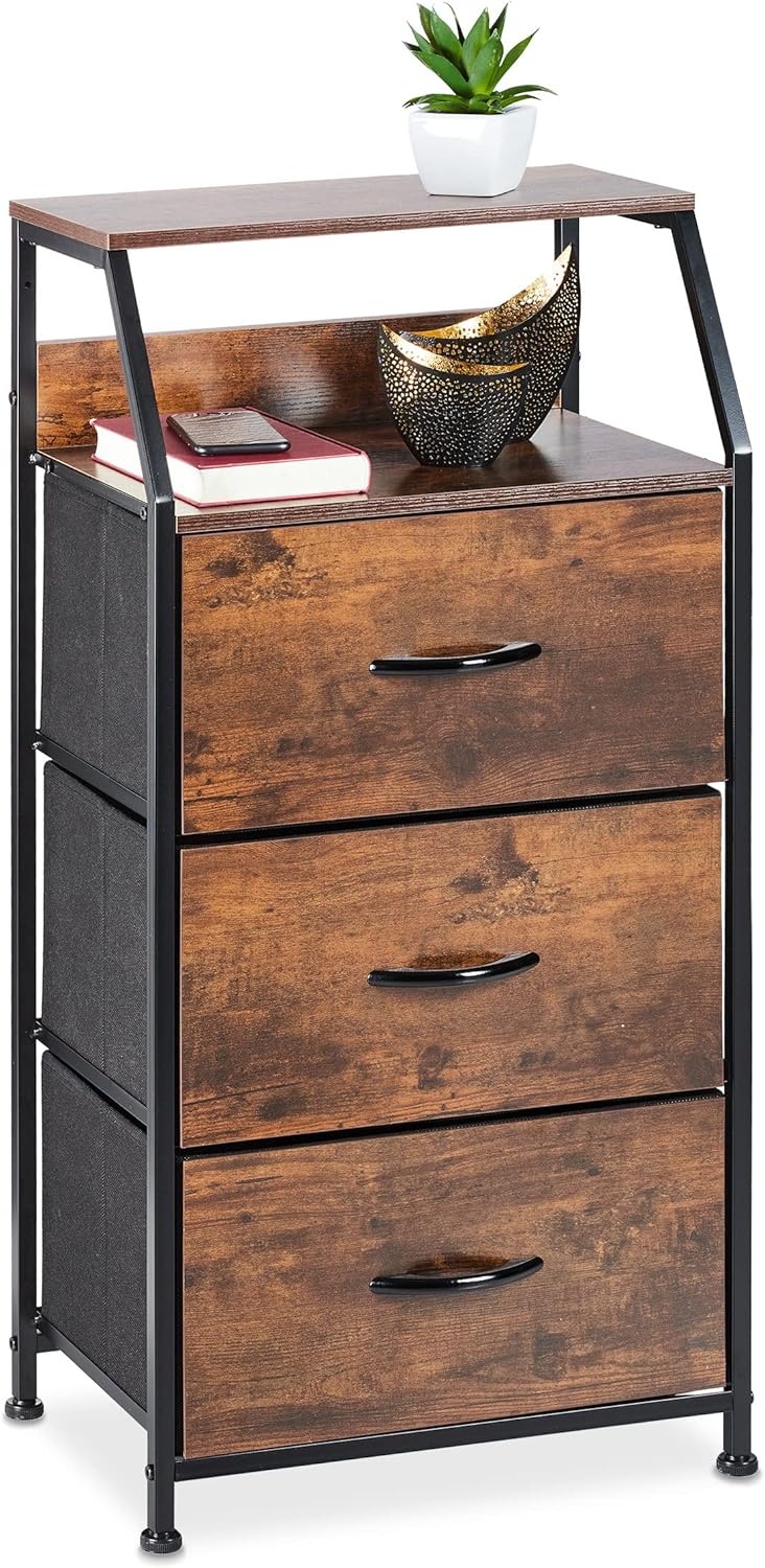 Shelf 3 Drawers 2 Shelves Vintage Look Industrial