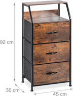 Shelf 3 Drawers 2 Shelves Vintage Look Industrial