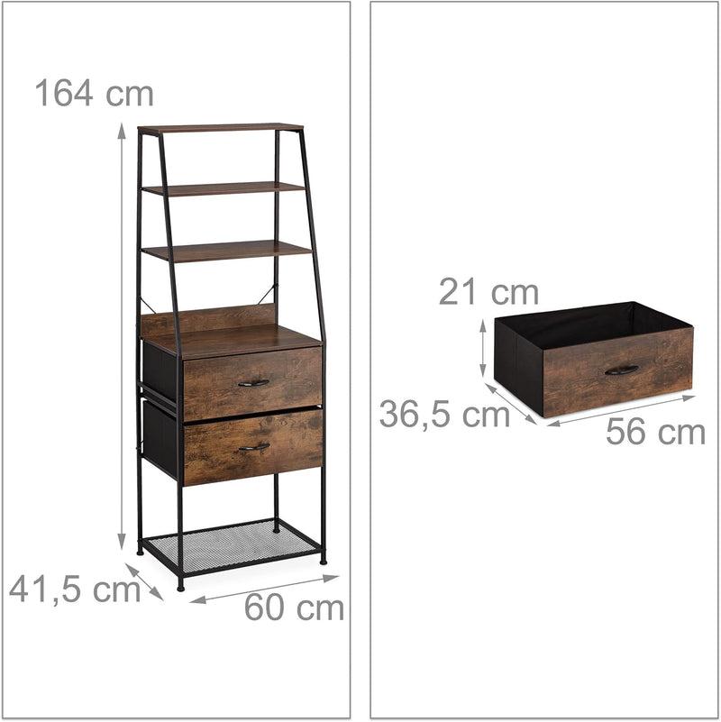 Shelf 3 Drawers 3 Shelves Vintage Look Industrial