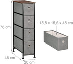 Shelf 4 Fabric Drawers Industrial Design Bathroom Kitchen