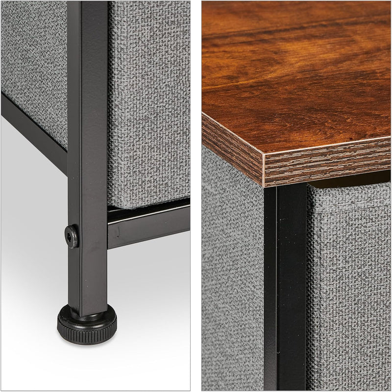 Shelf 4 Fabric Drawers Industrial Design Bathroom Kitchen