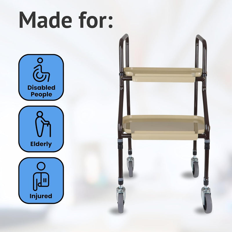 Shelf Mobility Trolley Walking Zimmer Frame with Tray