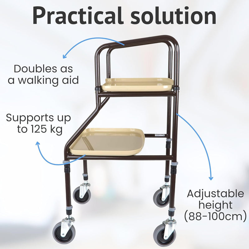 Shelf Mobility Trolley Walking Zimmer Frame with Tray