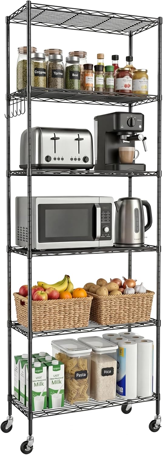 6-Tier Wire Shelving Unit