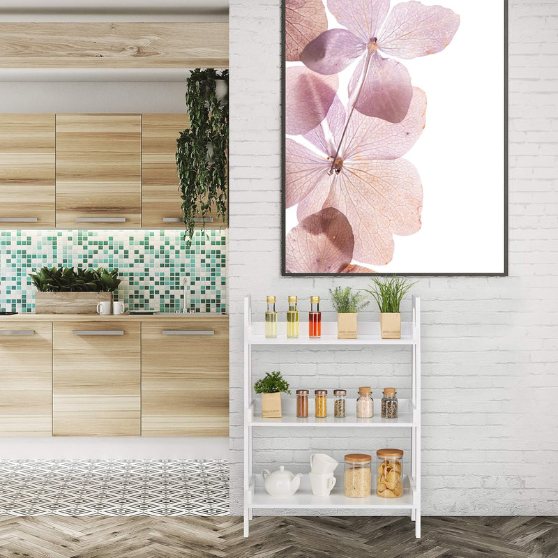 Shelving Unit 3 Levels Ladder Shelf for Decoration