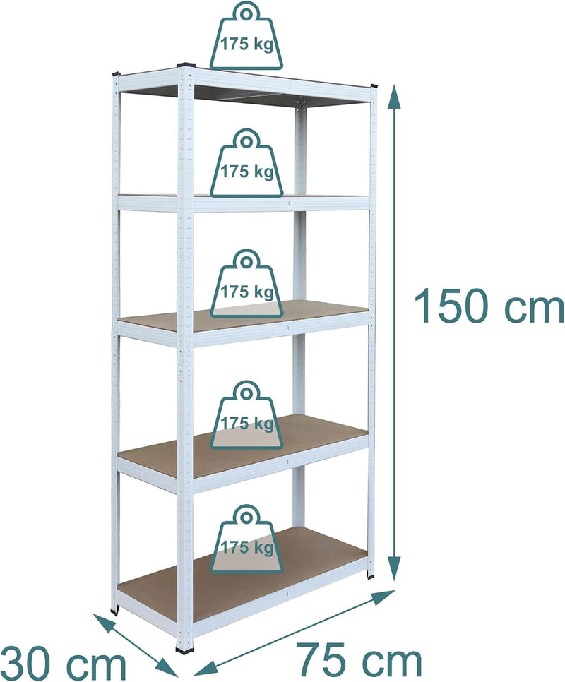 Shelving Unit 5 Shelves 875KG