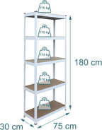 Shelving Unit 5 Shelves Boltless Garage