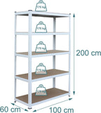 Shelving Unit 5 Shelves Boltless Garage