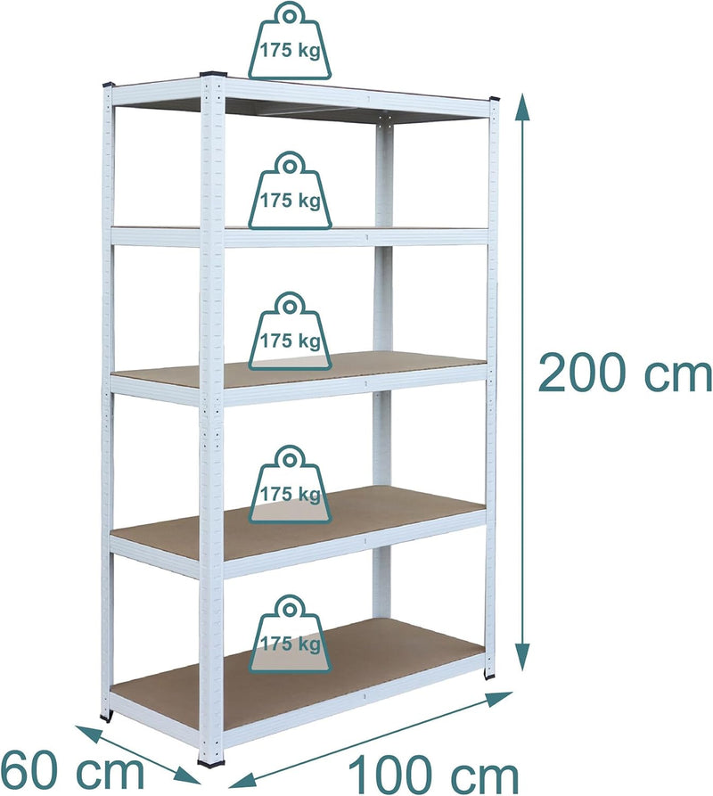 Shelving Unit 5 Shelves Boltless Garage