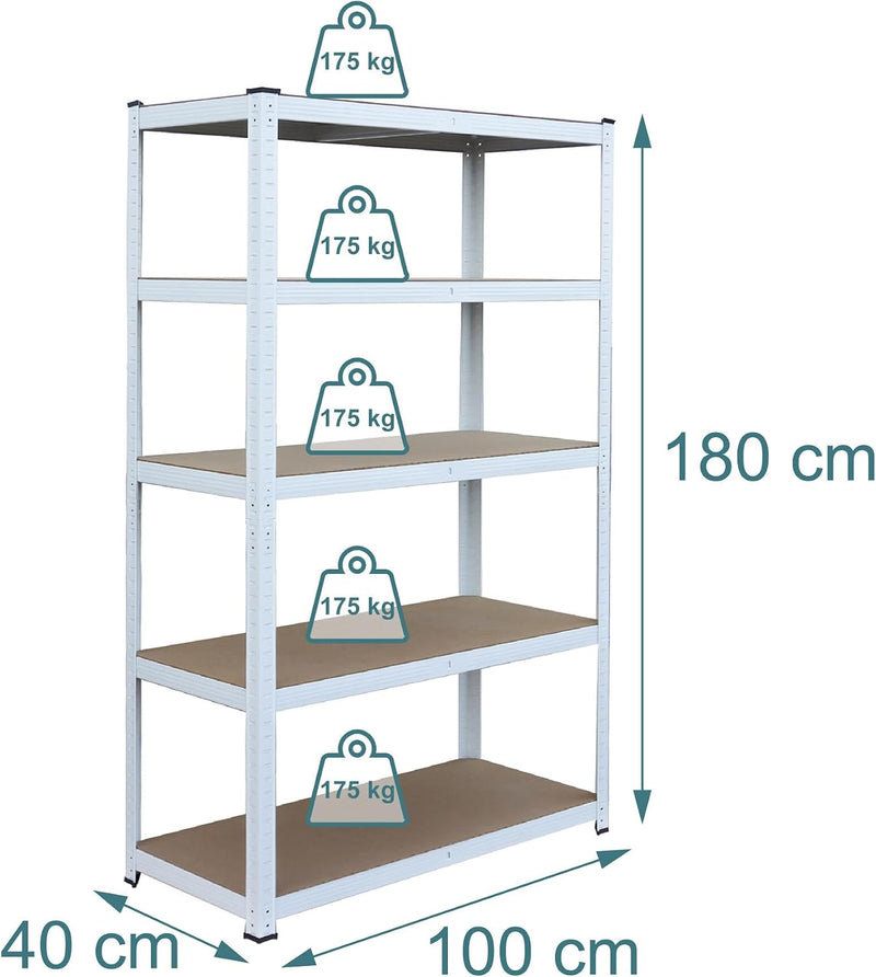 Shelving Unit 5 Shelves Boltless Garage
