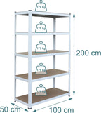 Shelving Unit 5 Shelves Boltless Garage