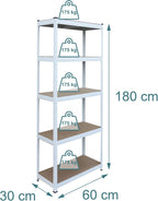 Shelving Unit 5 Shelves Boltless Garage