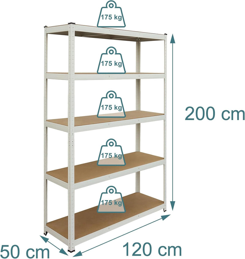 Shelving Unit 5 Shelves Boltless Garage