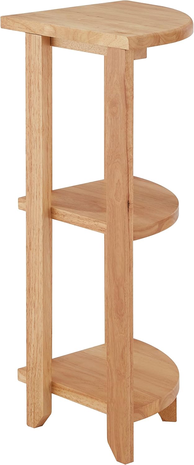 Shelving Unit Wooden Corner Shelf Bathroom Plant Stand
