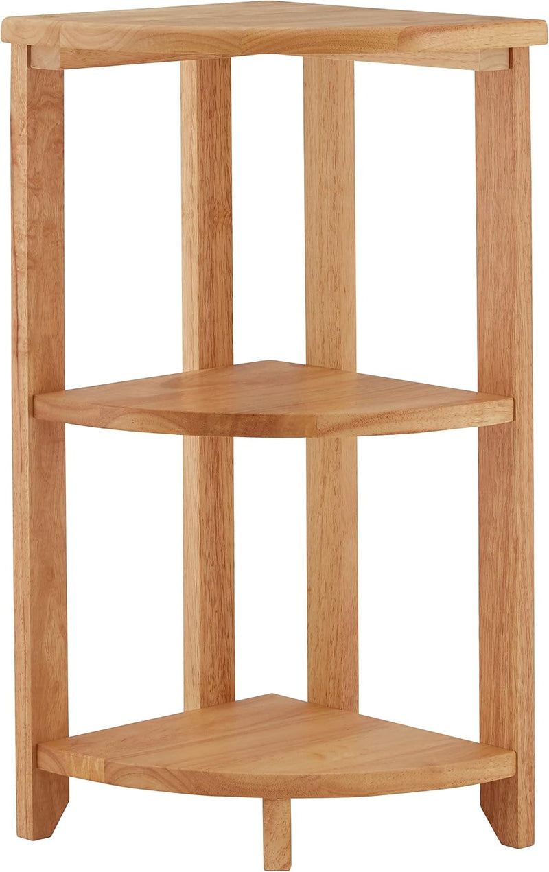Shelving Unit Wooden Corner Shelf Bathroom Plant Stand