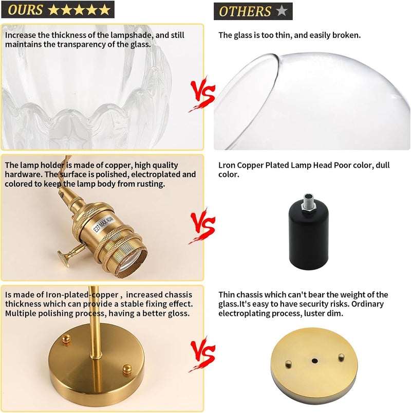 Battery Operated Wall Light Rechargeable Lamp (Set of 2)
