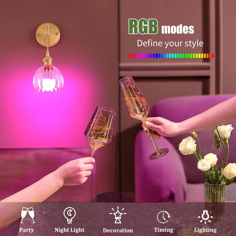 Battery Operated Wall Light Rechargeable Lamp (Set of 2)