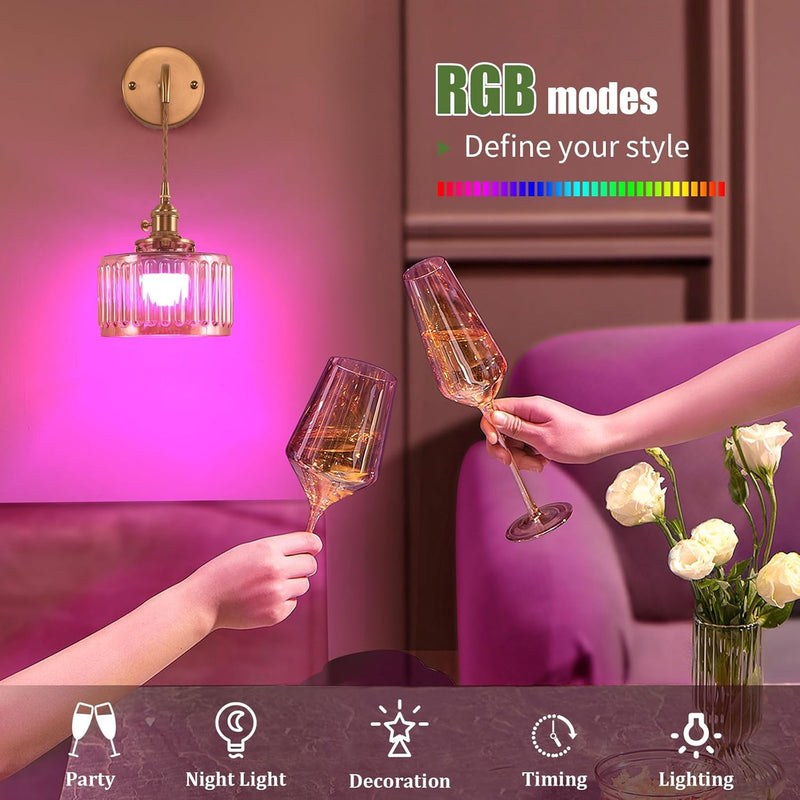 Battery Operated Wall Light Rechargeable Lamp (Set of 2)