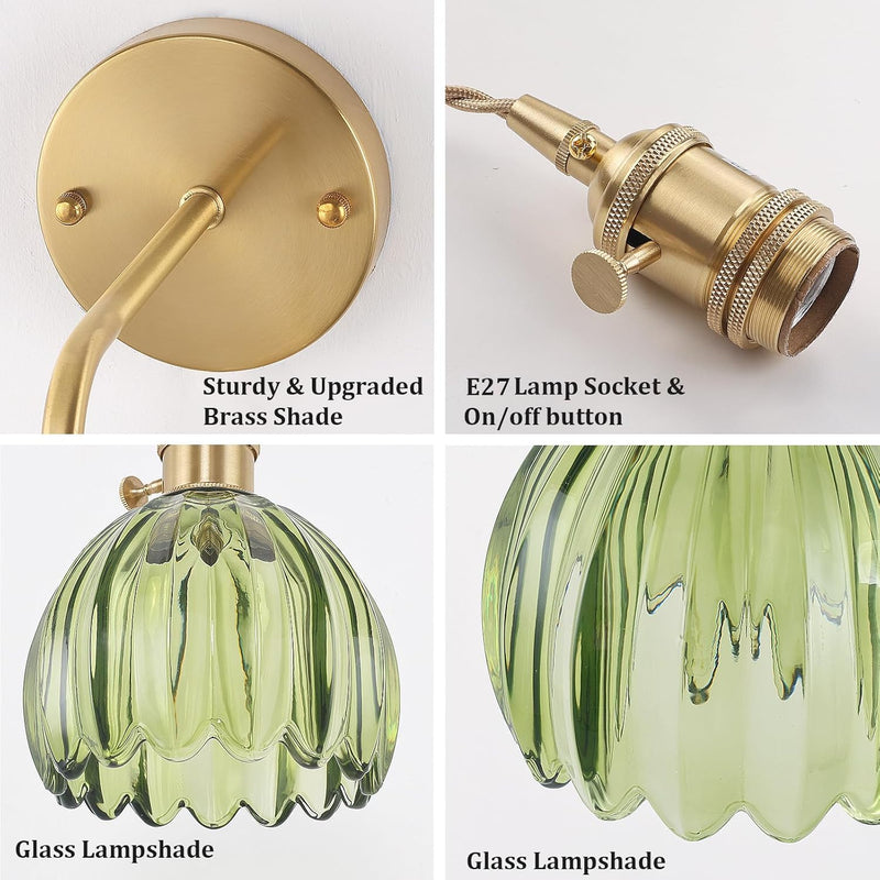 Battery Operated Wall Light Rechargeable Lamp (Set of 2)