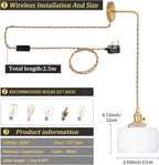 Shenmoyl Battery Operated Wall Light Rechargeable Lamp (Set of 2)