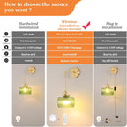 Shenmoyl Battery Operated Wall Light Rechargeable Lamp (Set of 2)