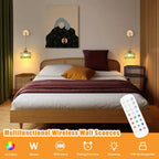 Shenmoyl Battery Operated Wall Light Rechargeable Lamp (Set of 2)