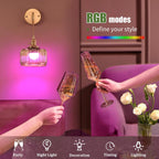 Shenmoyl Battery Operated Wall Light Rechargeable Lamp (Set of 2)