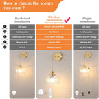 Shenmoyl Battery Operated Wall Light Rechargeable Lamp (Set of 2)