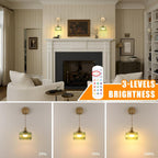 Shenmoyl Battery Operated Wall Light Rechargeable Lamp (Set of 2)