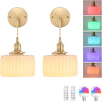 Shenmoyl Battery Operated Wall Light Rechargeable Lamp (Set of 2)