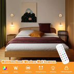 Shenmoyl Battery Operated Wall Light Rechargeable Lamp (Set of 2)