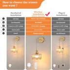 Shenmoyl Battery Operated Wall Light Rechargeable Lamp (Set of 2)