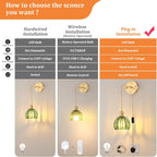 Shenmoyl Battery Operated Wall Light Rechargeable Lamp (Set of 2)